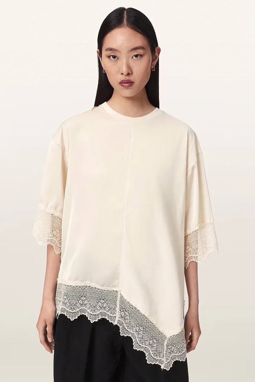 AllSaints bluză pentru femei din bumbac LENNY