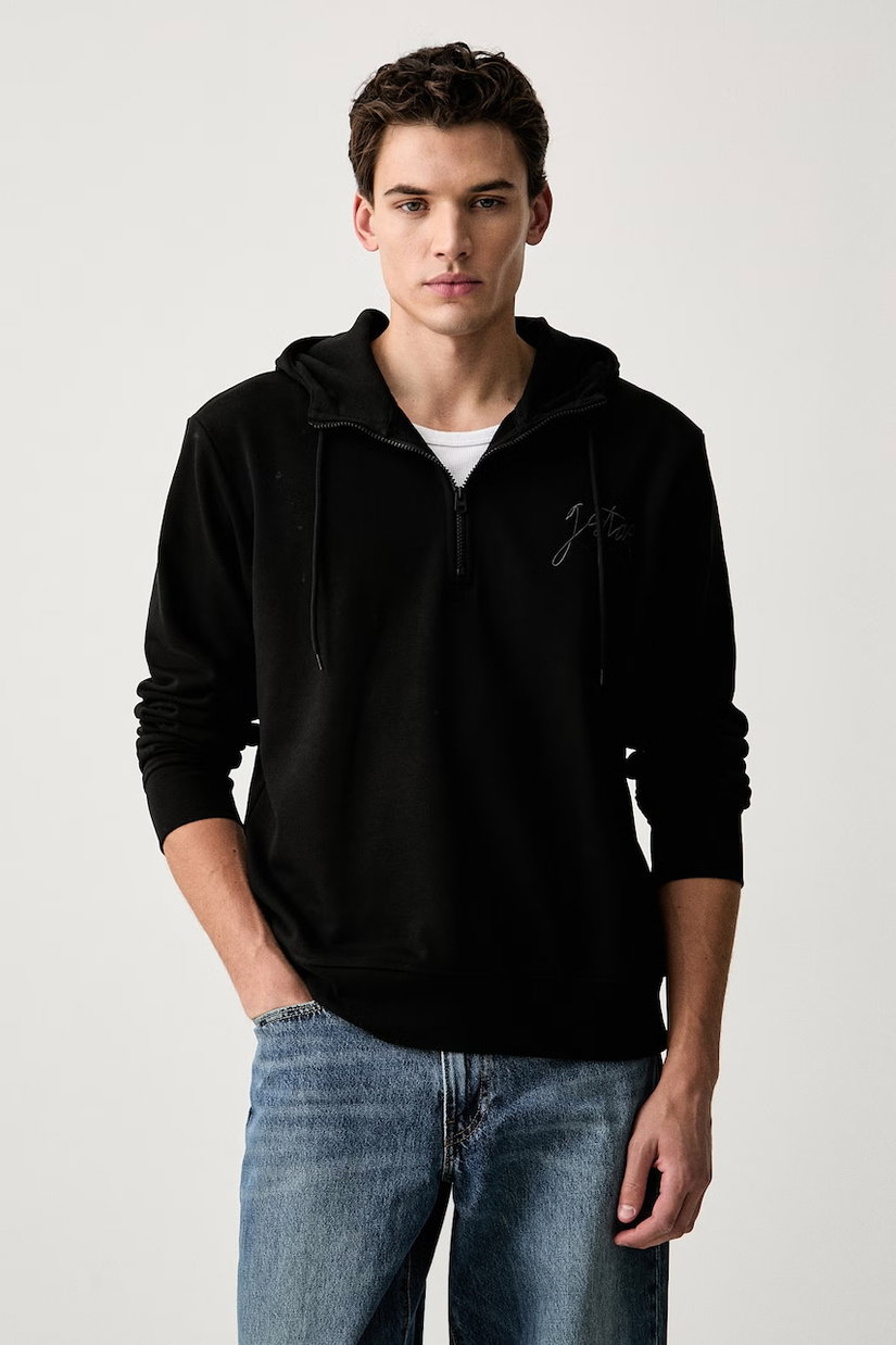 G-Star hanorac cu glugă pentru bărbați cu bumbac Script half zip hdd sw