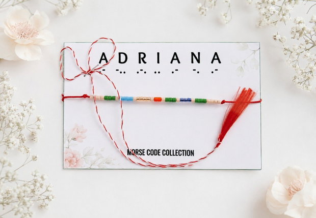 Bratara mesaj cod Morse ADRIANA