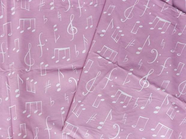 Fusta Lunga Clos Lila cu Note Muzicale
