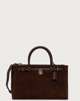 Tommy Hilfiger tote bag pentru femei din piele întoarsă
