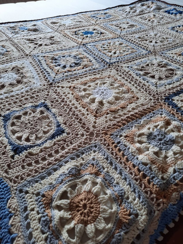 Pătură croșetată Star Bursts