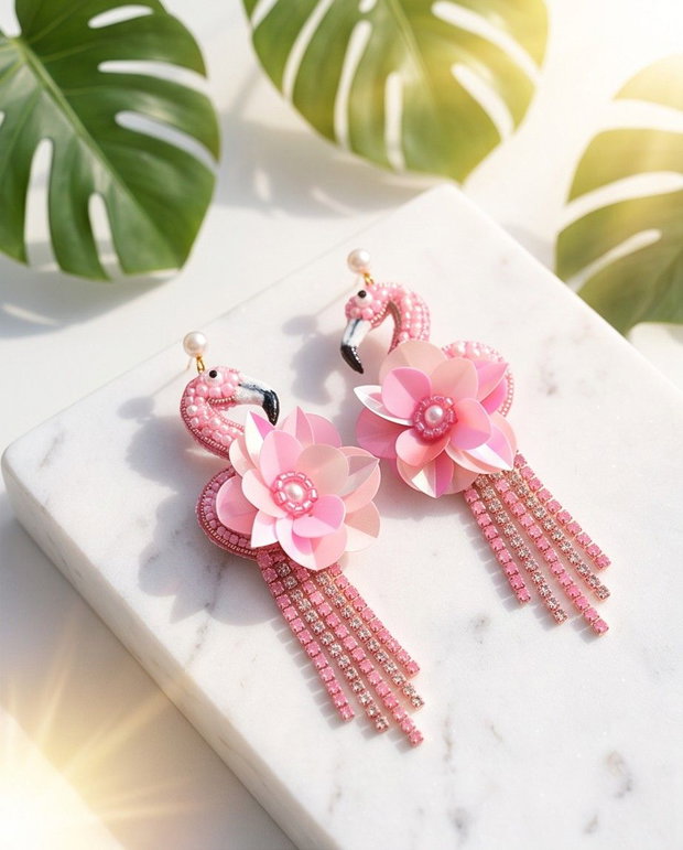 Cercei flamingo - Flamia