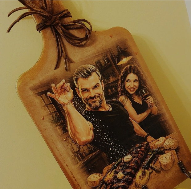 Cuier pentru bucătărie personalizat | Cadou cu fotografie pentru sot, iubit