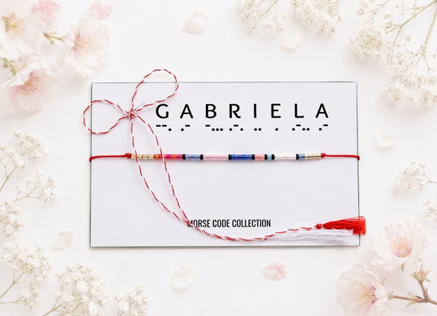 Bratara mesaj cod Morse GABRIELA
