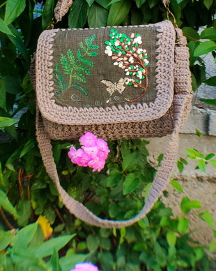 Geantă handmade  Flora Obscura | Colecția Noctis Botanica