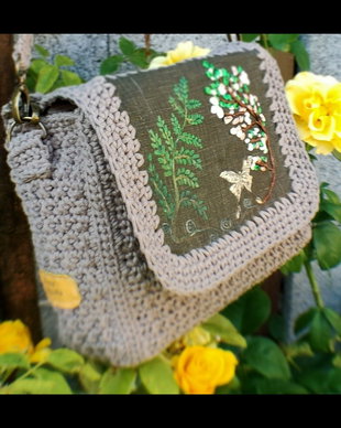 Geantă handmade  Flora Obscura | Colecția Noctis Botanica