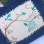 Geantă croșetată manual cu broderie botanică  Flora Obscura