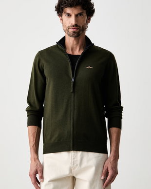 Aeronautica Militare cardigan pentru bărbați din lână