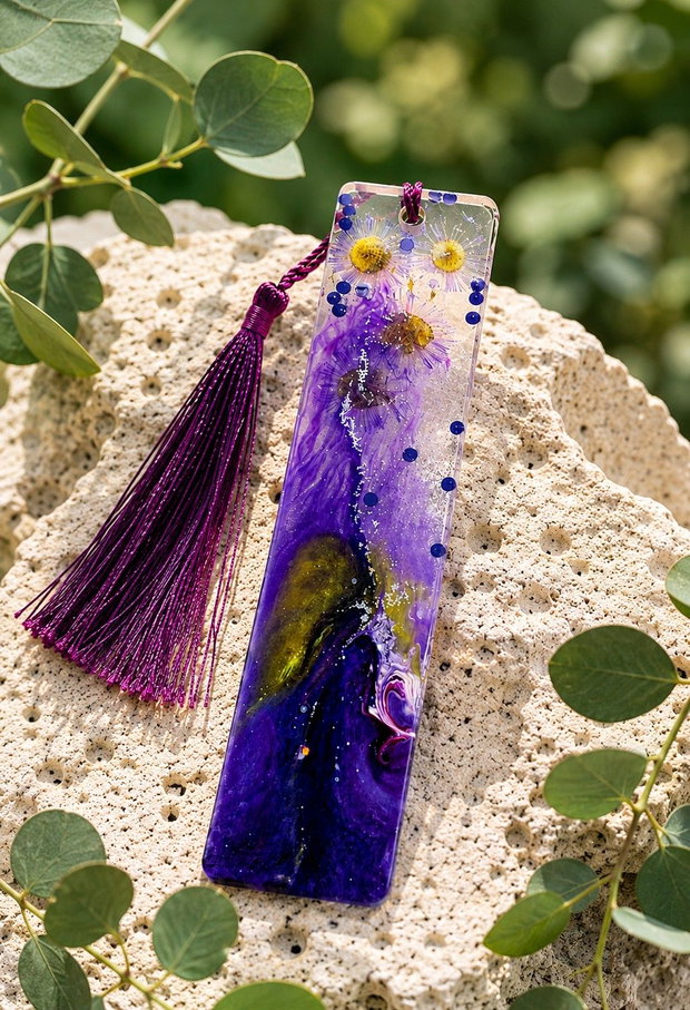Semn carte rasina -flori 02322