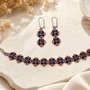 Set handmade  Brățară și cercei cu cristale Swarovski