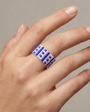 Inel Miyuki Royal Blue