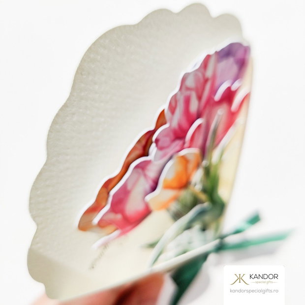 Felicitare model floral 3D - Kandor Specia Gifts