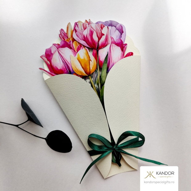 Felicitare model floral 3D - Kandor Specia Gifts