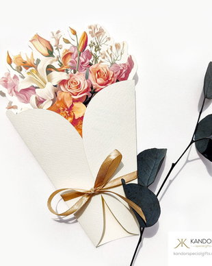 Felicitare model floral printat - Kandor Special Gifts