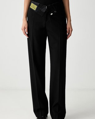 MM6 Maison Margiela pantaloni pentru femei cu lână
