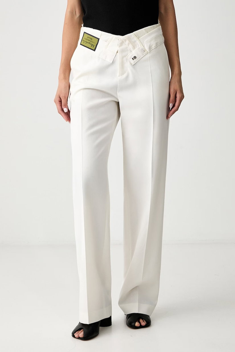 MM6 Maison Margiela pantaloni pentru femei cu lână