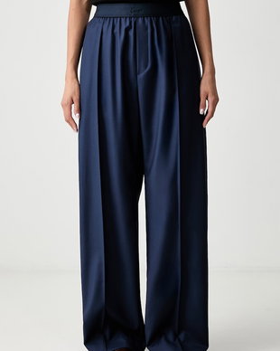 Kenzo pantaloni wide leg pentru femei din lână