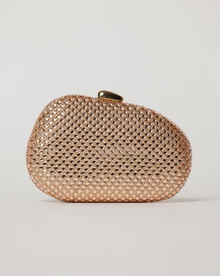 Clutch elegant rose cu cristale stralucitoare