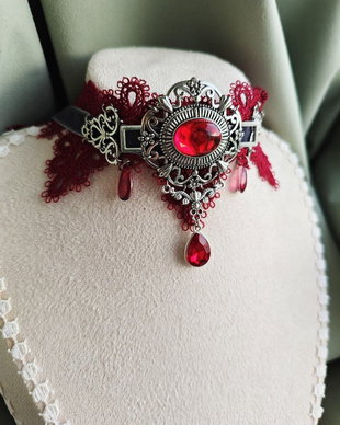 Colier choker gothic victorian dantela
