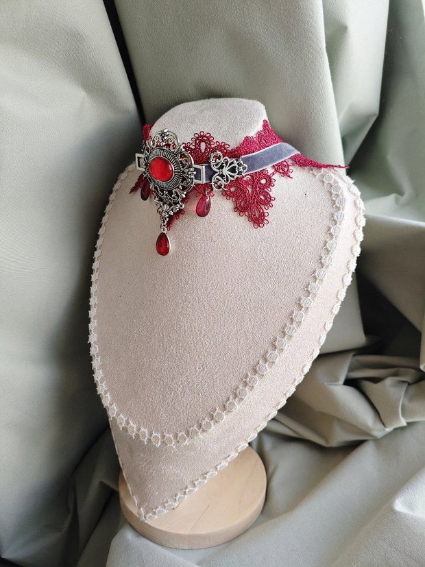Colier choker gothic victorian dantela