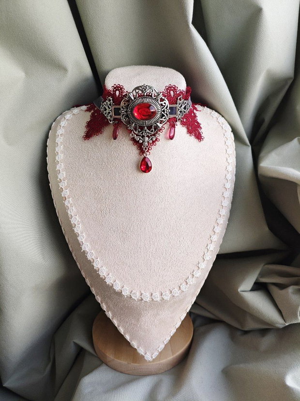 Colier choker gothic victorian dantela