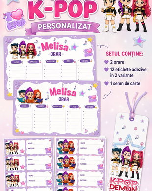 Set școlar K-pop personalizat