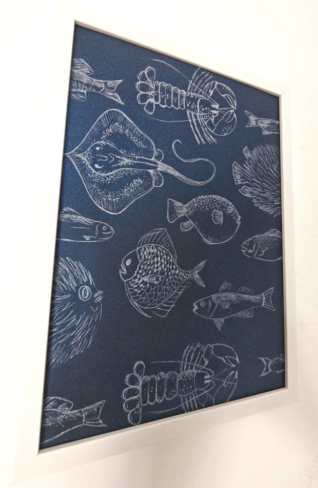 Tablou ilustratie "Deep B L U E"