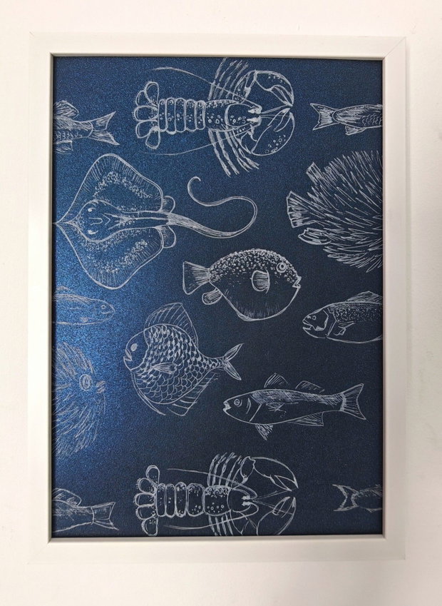 Tablou ilustratie "Deep B L U E"