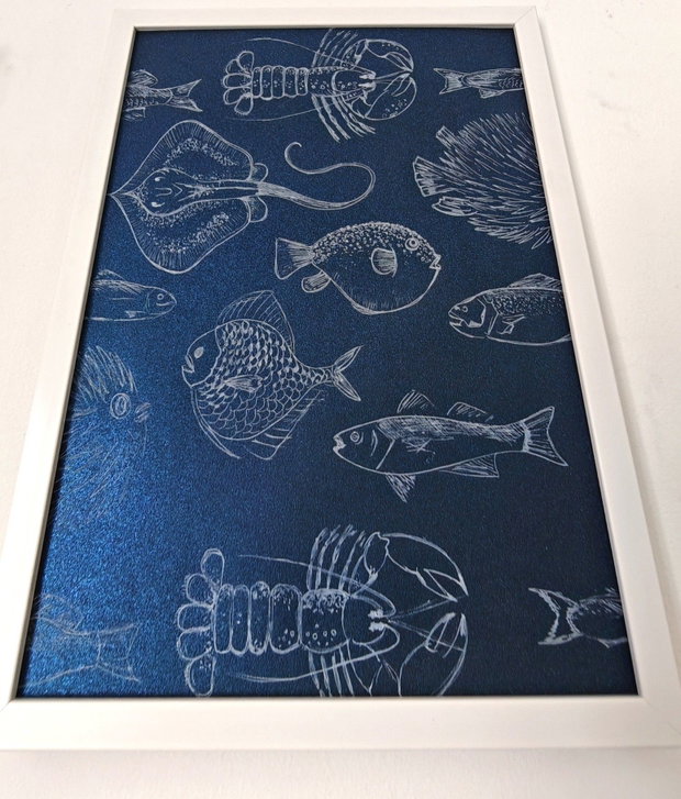 Tablou ilustratie "Deep B L U E"
