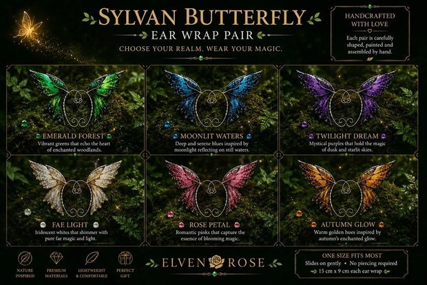 Cercei ear wrap Sylvan Butterfly