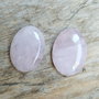 Cabochon cuart roz, 30x22 mm