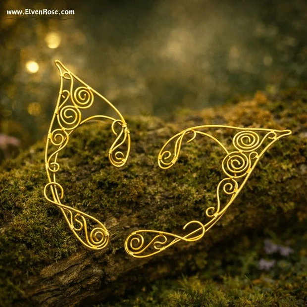 Cercei urechi de elf Golden Swirls