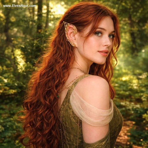 Cercei urechi de elf Golden Swirls