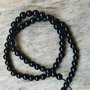 Onix negru, 6 mm - sirag aprox 39 cm