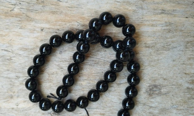 Onix negru, 8 mm - sirag aprox 39 cm
