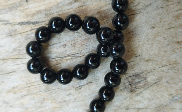 Onix negru, 10 mm - sirag aprox 39 cm