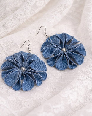 Cercei din denim-blugi  02339
