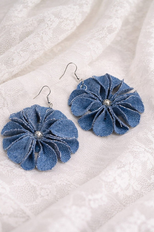 Cercei din denim-blugi  02339