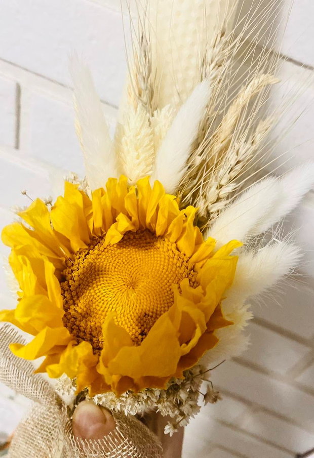 Golden Promise-Lumânări de nuntă cu floarea soarelui criogenată