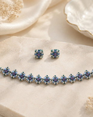 Set bijuterii handmade Blue Blossom