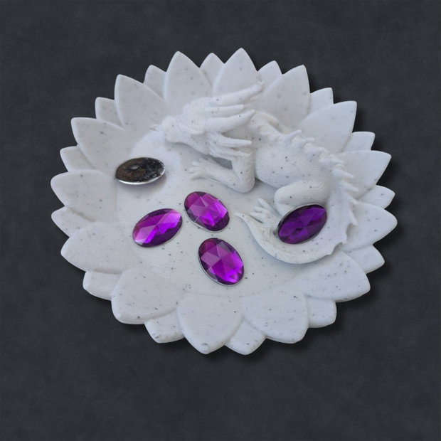 Cristal oval flatback din rășină 10 × 14 mm Violet cabochon fațetat pentru bijuterii handmade
