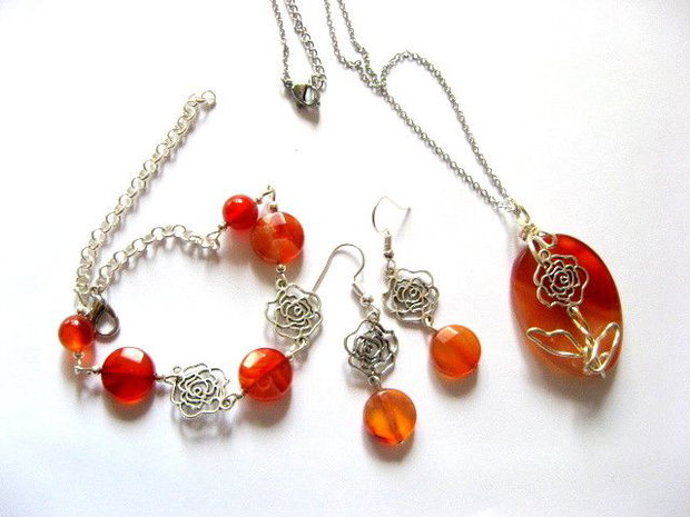 set bijuterii cu agate  52656