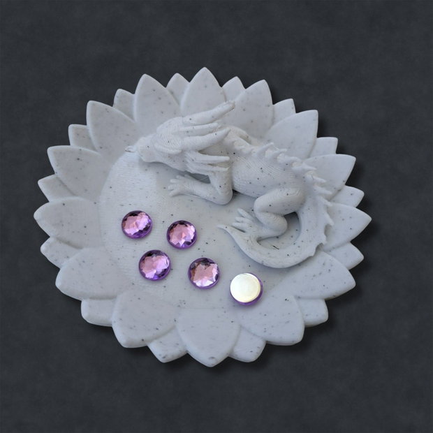 Cristal rotund flatback din rășină 8 mm Violet deschis cabochon fațetat pentru bijuterii handmade