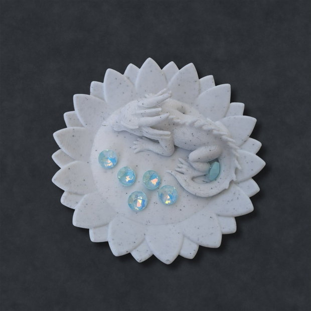 Cristal Rivoli din sticlă 8 mm Blue Opal AB fațetat pentru bijuterii handmade