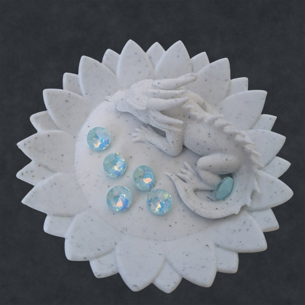 Cristal Rivoli din sticlă 8 mm Blue Opal AB fațetat pentru bijuterii handmade