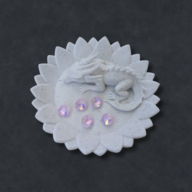Cristal Rivoli din sticlă 8 mm Rose Opal AB fațetat pentru bijuterii handmade