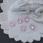 Cristal Rivoli din sticlă 8 mm  Rose Opal AB  fațetat pentru bijuterii handmade