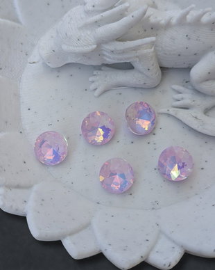 Cristal Rivoli din sticlă 8 mm  Rose Opal AB  fațetat pentru bijuterii handmade