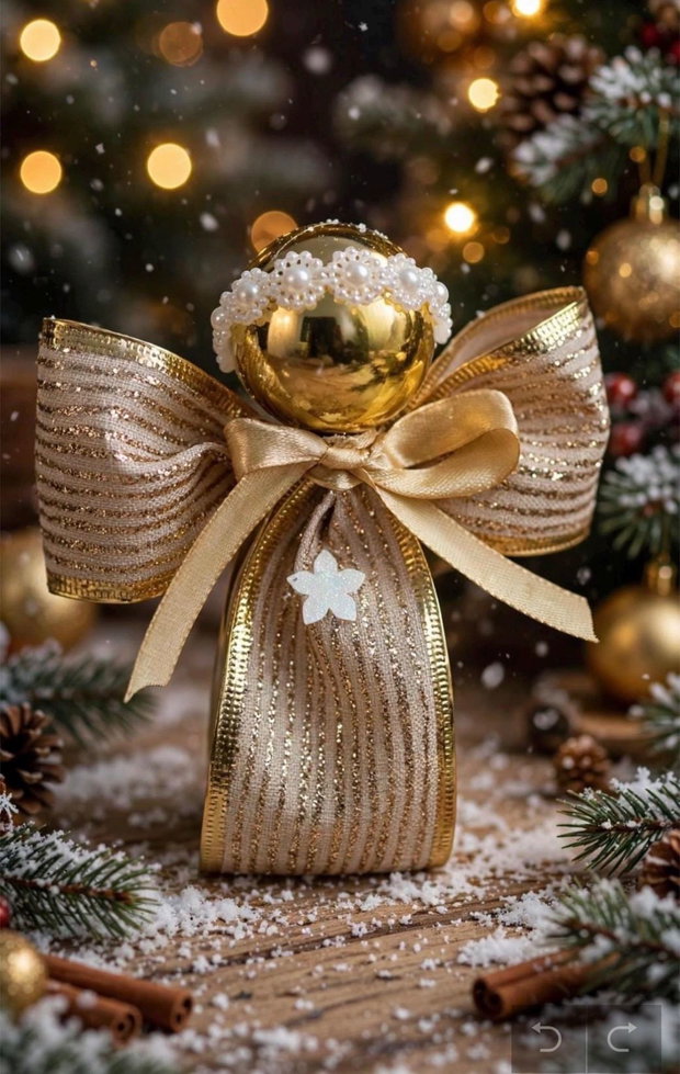 Set 6 ingerasi handmade aurii suport servetele, mărturii invitati/ decorațiuni festive